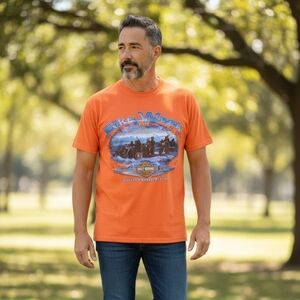 Harley Davidson Bike Week 2005 T-Shirt XL Orange Daytona Beach Florida